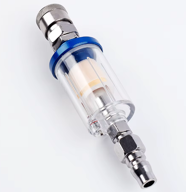 Spray Gun Air Compressor Kit - 1/4インチネジ式クリアウォータートラップ エアコンプレッサー用水分分離器 オイルウォーターフィルターキット ペイントスプレーヤー用