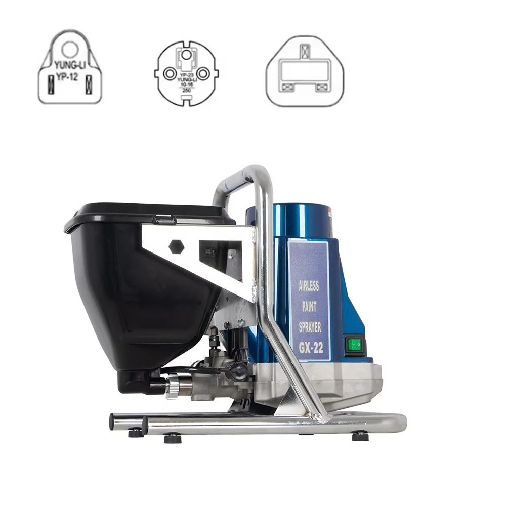 Airless Paint Sprayer 3000Psi - GX-22工業用エアレス塗装機一体型タンク1HP電動モーター3000PSI圧力220-240V 1.7L/min流量