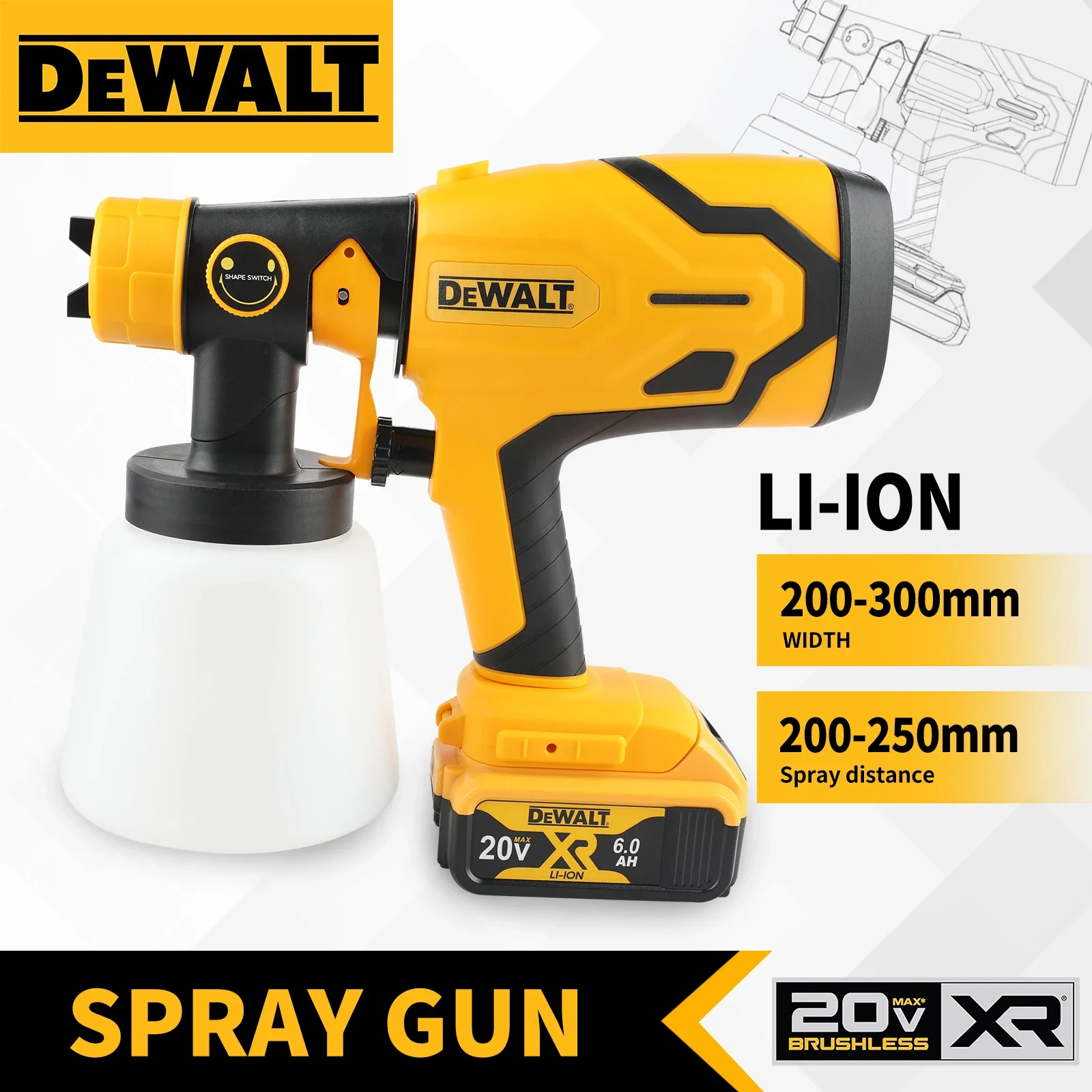 Cordless Paint Sprayer 20V - DEWALT D227 ブラシレス コードレス 塗装スプレーガン 20V