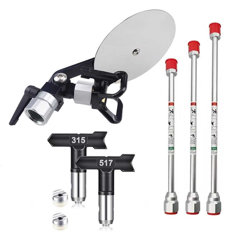 Paint Sprayer Extension Pole - エアレススプレーガイドアクセサリーツール エアレスペイントスプレーガンスプレーヤー塗装用エッジスプレーツール 3つの延長ポール付き