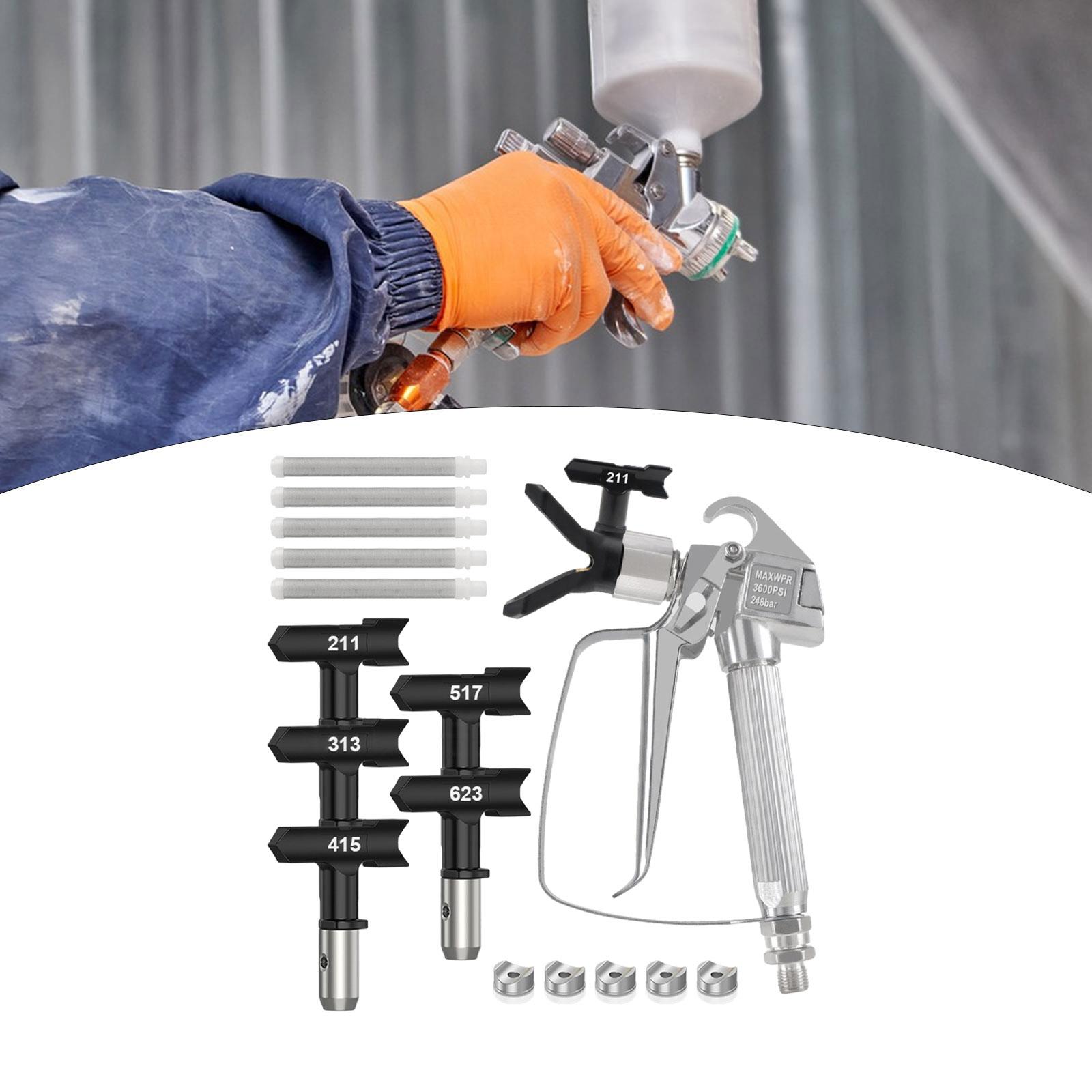 Paint Sprayer For Fence Deck - エアレス塗装スプレーキット 211 313 415 517 623。フェンス、壁、デッキ、ドアなどの塗装用交換ノズル部品。