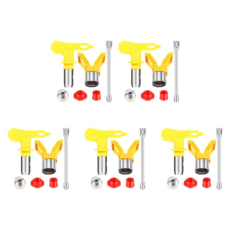 Paint Sprayer Extension Pole - A98E-20ピースエアレスペイントスプレーツールセット、11.8インチ延長ポールロッド、517スプレーヤーチップとノズルチップガードプロテクター付き