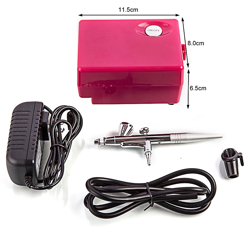 Spray Gun Air Compressor Kit - ポータブル BT16 噴霧器メイクアップケーキマニキュア一時的なタトゥーアートペイントツールミニエアコンプレッサーキットエアブラシスプレーガン