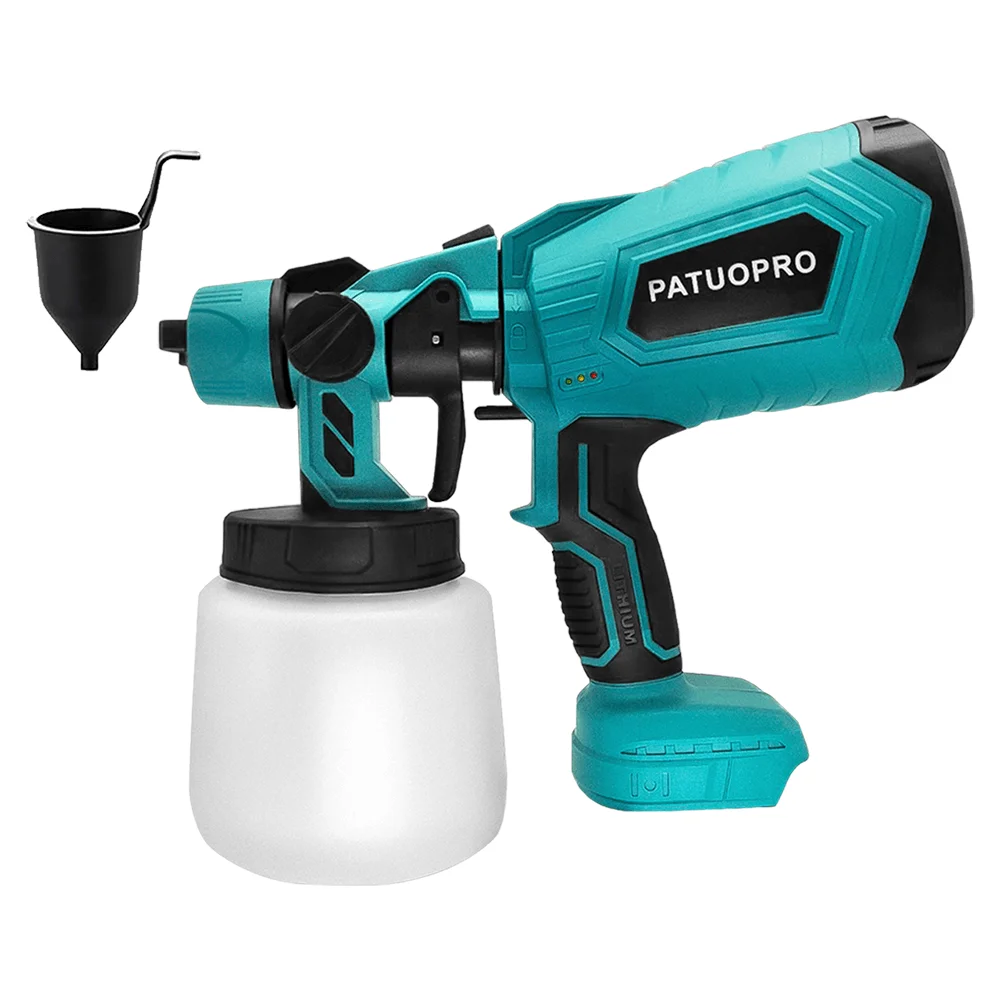 Hvlp Spray Gun Gravity Feed - ワイヤレス電気スプレーガン,自動家具,ペイントスプレー,スチールコーティング,MAKita用エアブラシ,18Vバッテリーなし