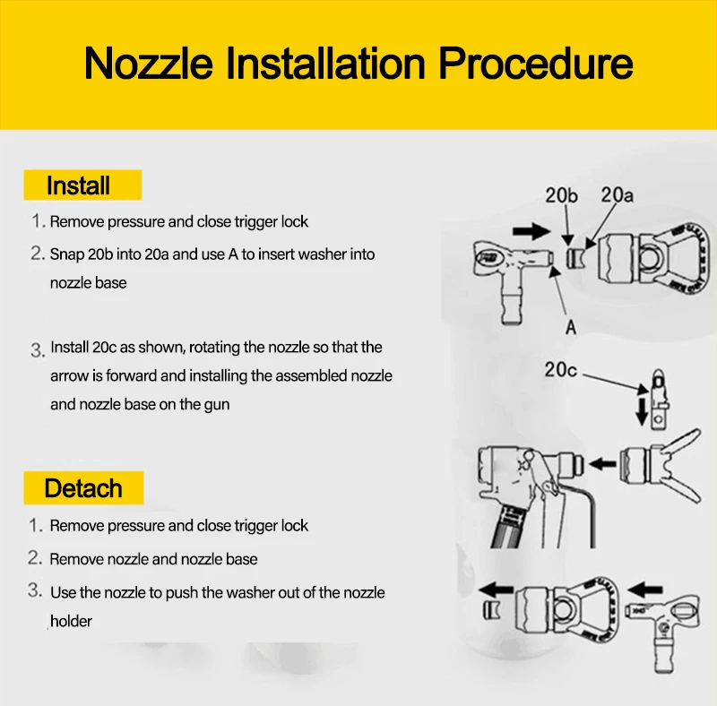 1 個 LP/FFLP エアレスタイプノズル 517 617 - Paint Sprayer Nozzle Kit のレビューと価格