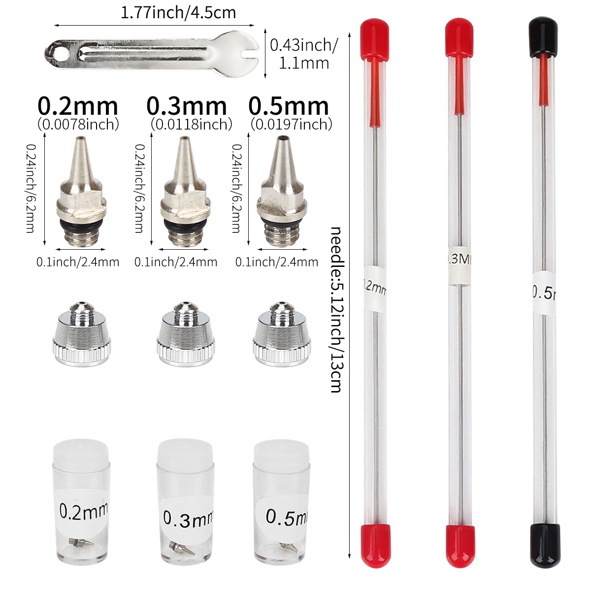 3 個セット 0.2/0.3/0.5 ミリメートルエアブラシ - Hvlp Spray Gun Gravity Feed のレビューと価格