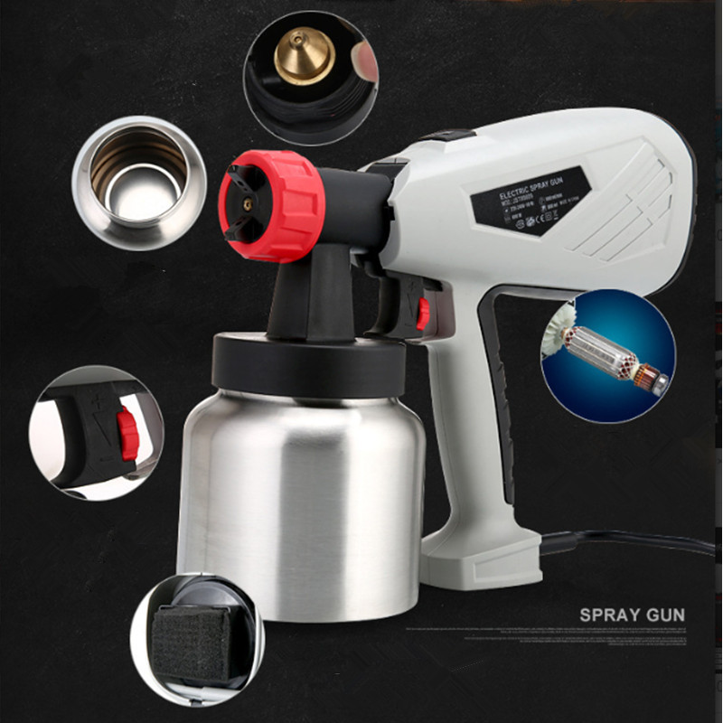 220v 800ワットの電気スプレーペイント銃リムーバブル高 - Electric Paint Sprayer 800W のレビューと価格