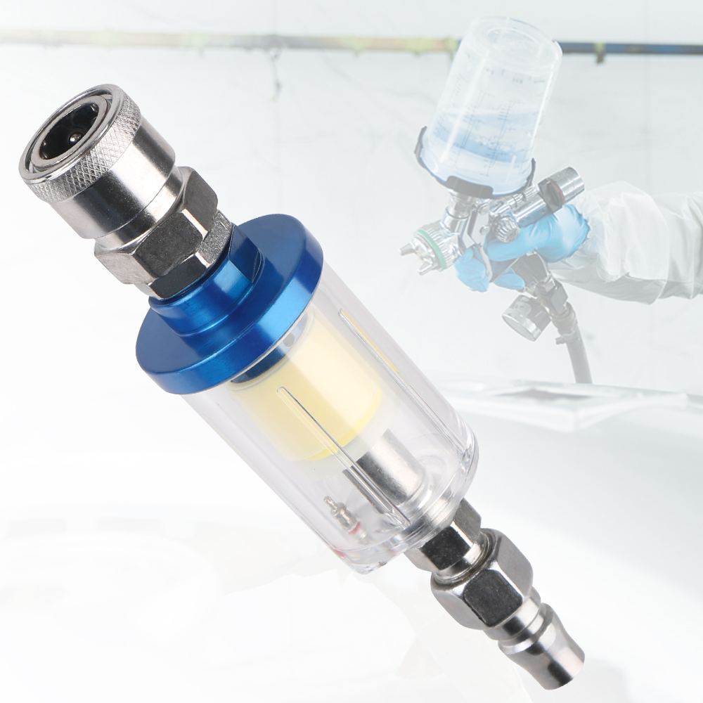 1/4インチネジ式クリアウォータートラップ エアコンプレッサ - Spray Gun Air Compressor Kit のレビューと価格