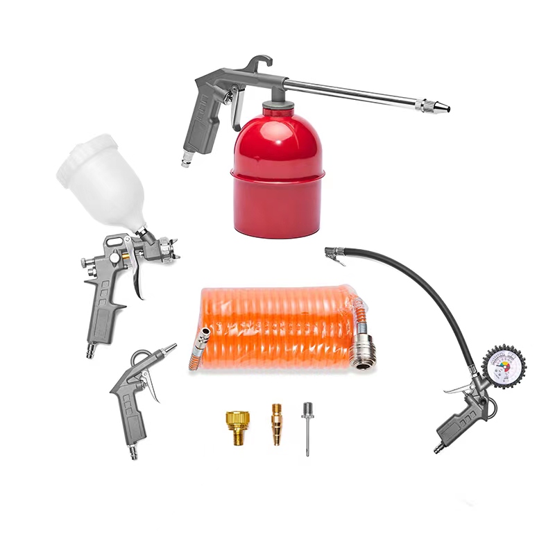 空気圧エアコンプレッサーツールセット,ガレージキット,8個 - Spray Gun Air Compressor Kit のレビューと価格