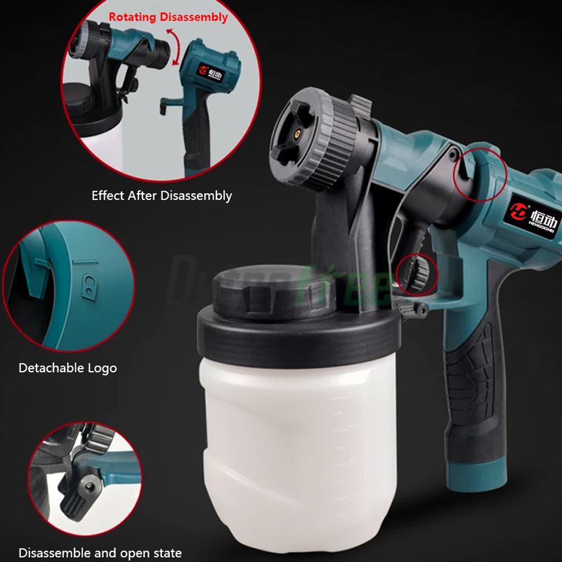 220V 800W ハイパワーペイントスプレーヤー 900m - Electric Paint Sprayer 800W のレビューと価格