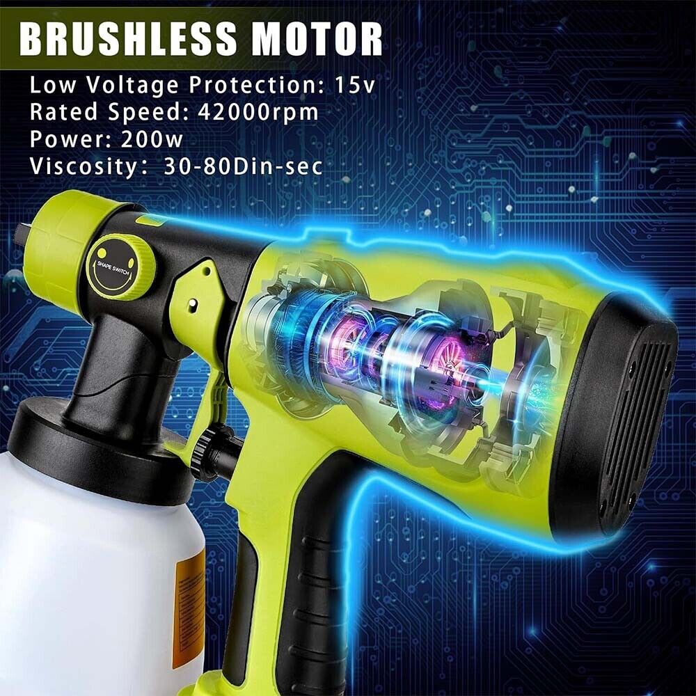 1000ml コードレス電動スプレーガン ペイントスプレー  - Cordless Paint Sprayer 20V のレビューと価格