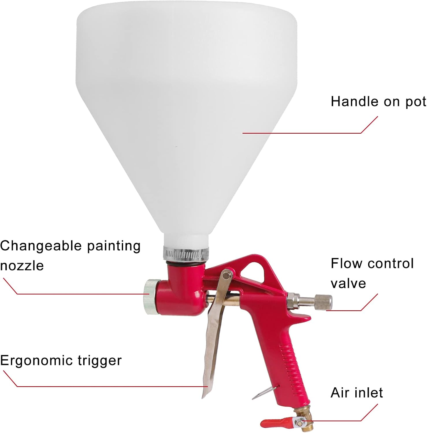 BLUASPAY 1.5L エアホッパースプレーガン 3 ノ - Texture Spray Hopper Gun のレビューと価格