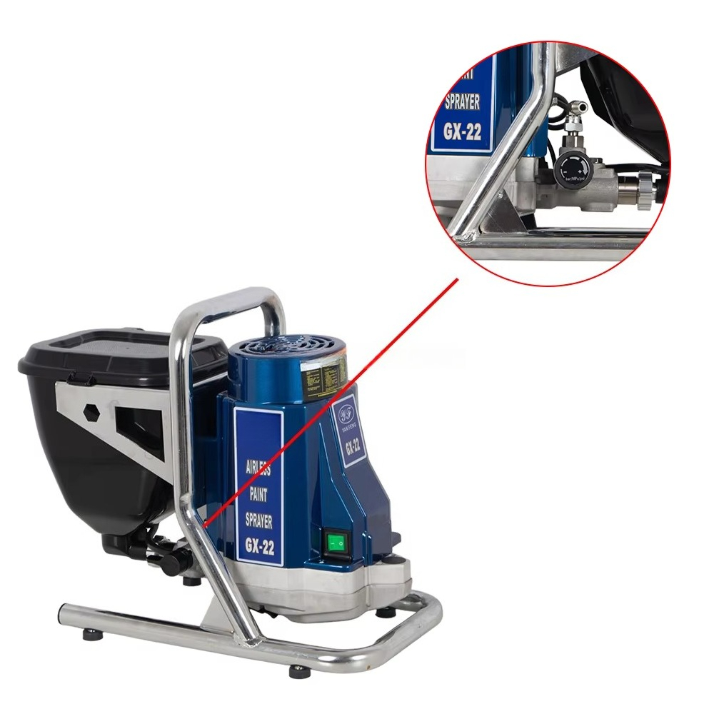 GX-22工業用エアレス塗装機一体型タンク1HP電動モーター - Airless Paint Sprayer 3000Psi のレビューと価格