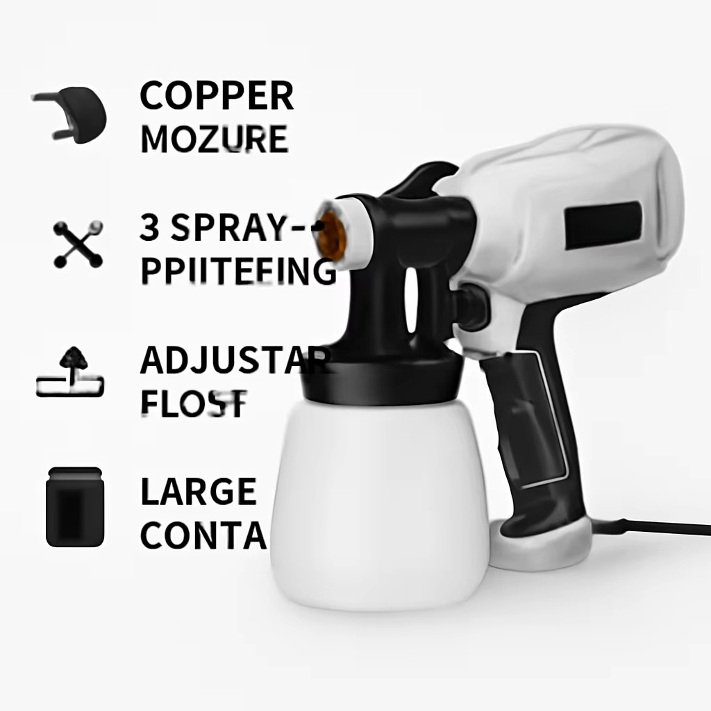800Wの電動スプレーガン。流量調整可能。家庭でのDIY、家 - Electric Paint Sprayer 800W のレビューと価格