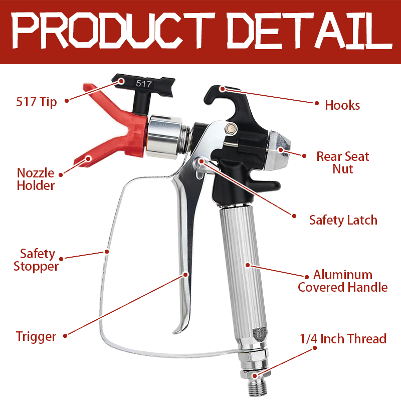 10個入りエアレスペイントスプレーガンキット、515/517 - Paint Sprayer Nozzle Kit のレビューと価格