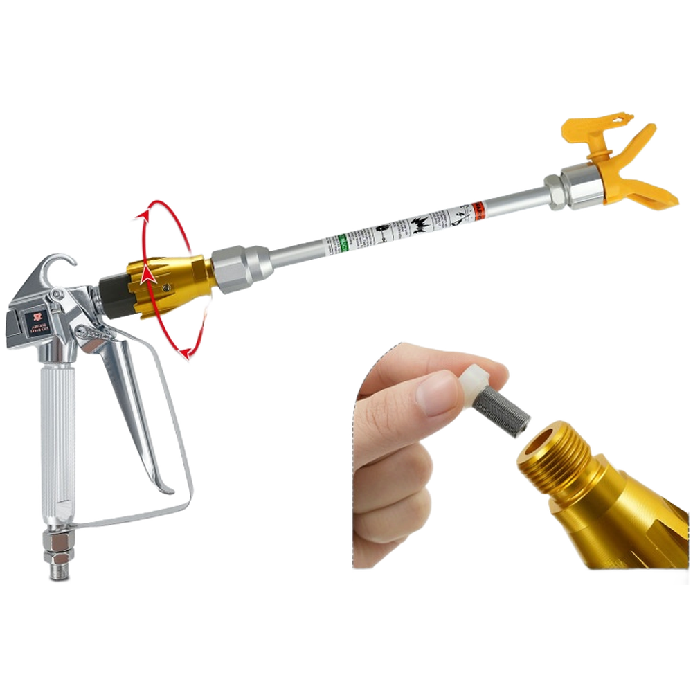 360度回転スプレーフィルター方向調整器（延長ポール付き）塗 - Paint Sprayer Extension Pole のレビューと価格