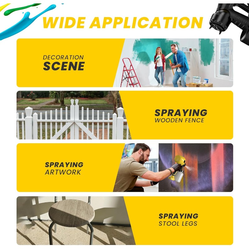 塗料用スプレーガン、簡単清掃設計の電動塗装機（家具、キャビネ - Paint Sprayer For Fence Deck のレビューと価格