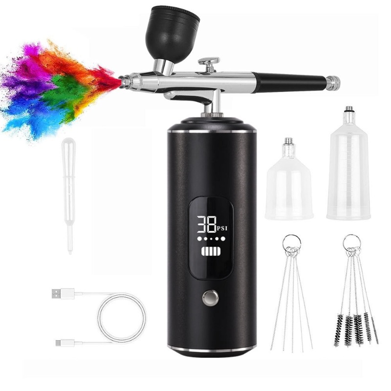 エアコンプレッサーキット、電動スプレーガン、エアブラシ、カラ - Spray Gun Air Compressor Kit のレビューと価格