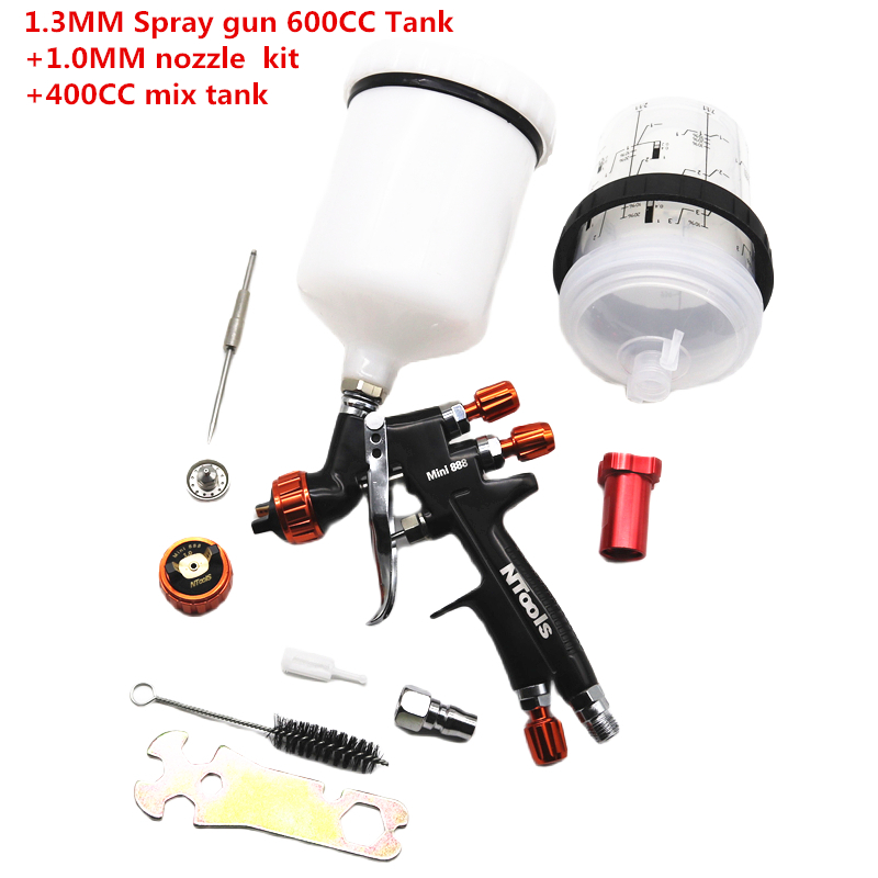 Ntools 1.3MMスプレーガン、1.0MMノズルキット - Hvlp Spray Gun Gravity Feed のレビューと価格