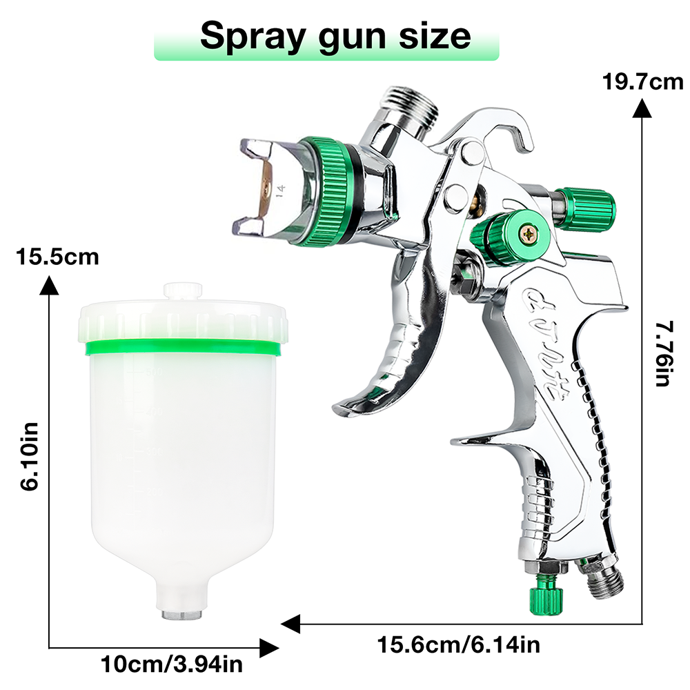 プロフェッショナル HVLP スプレーガン 1.4 ミリメー - Hvlp Spray Gun Gravity Feed のレビューと価格