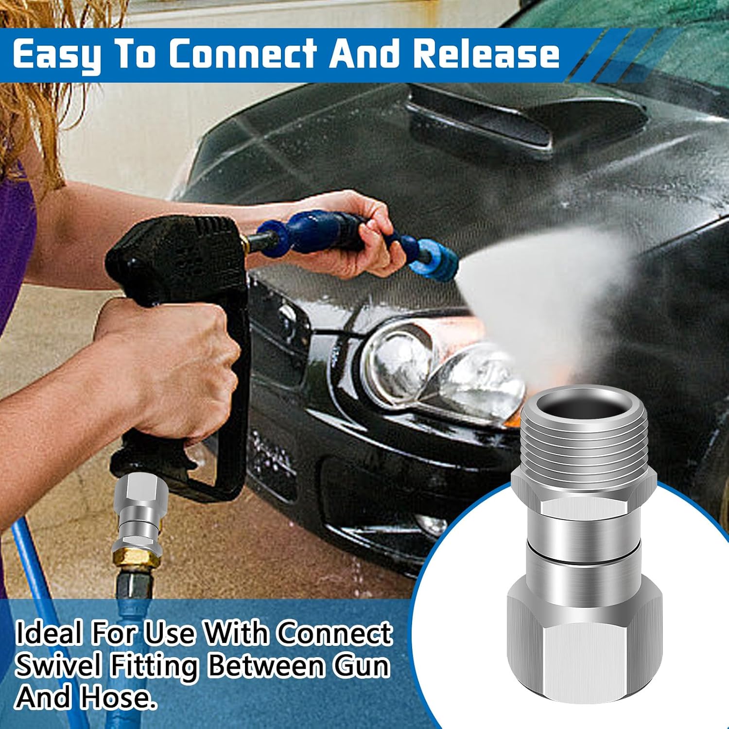 M22-14mm/15mm 高圧洗浄機アンチツイストコネクタ - Airless Paint Sprayer 3000Psi のレビューと価格