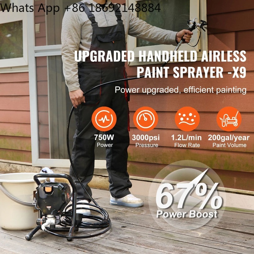 750W 950W エアレスペイントスプレーヤー 3000P - Airless Paint Sprayer 3000Psi のレビューと価格