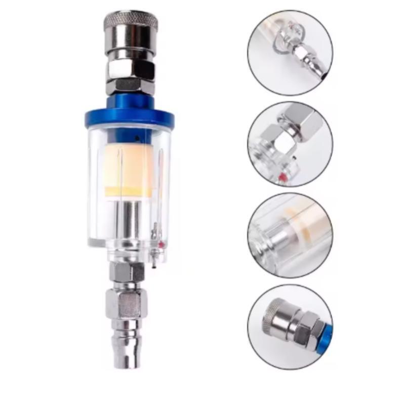 1/4インチのねじ込み式透明水切り。エアコンプレッサー用、水 - Spray Gun Air Compressor Kit のレビューと価格
