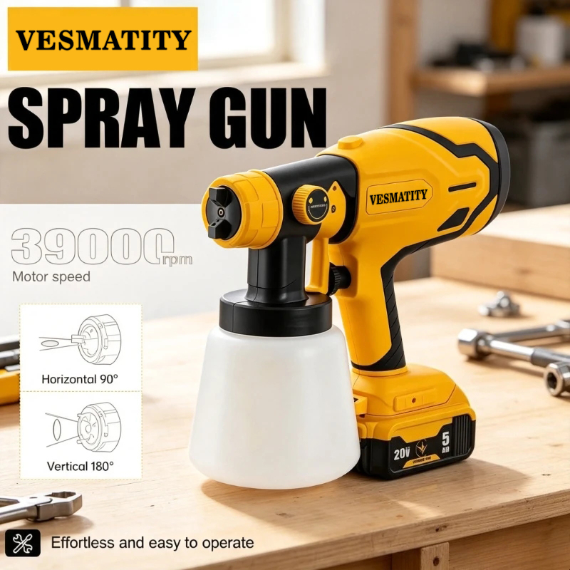 20Vバッテリー対応、コードレス電動スプレーガン、HVLP方 - Cordless Paint Sprayer 20V のレビューと価格