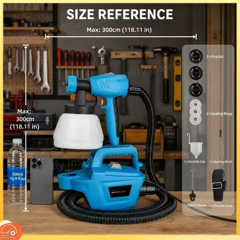 800W HVLPペイントスプレーヤー、1300ml着脱式タ - Paint Sprayer For Fence Deck のレビューと価格