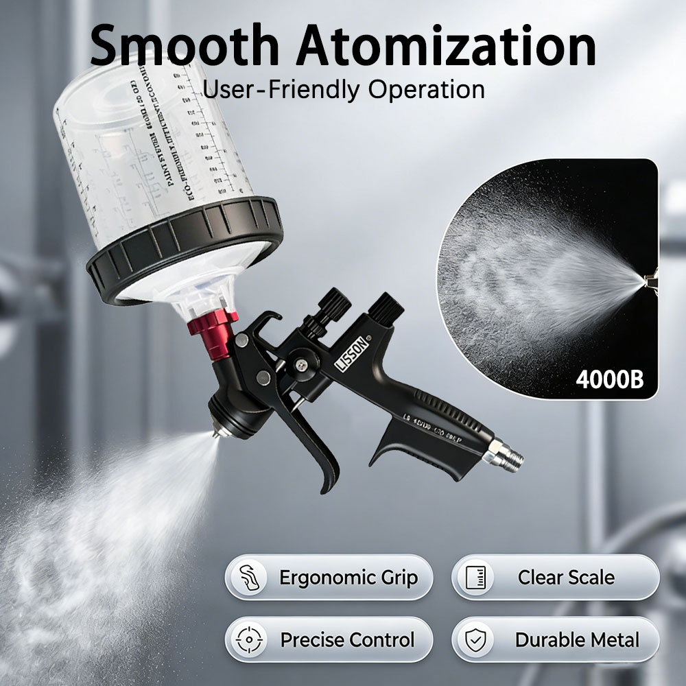 HVLPスプレーガン、アダプターとミキシングタンク付き、自動 - Hvlp Spray Gun Gravity Feed のレビューと価格