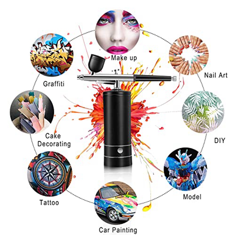 エアブラシキット充電式コードレスエアブラシコンプレッサー、3 - Airbrush Kit Compressor のレビューと価格