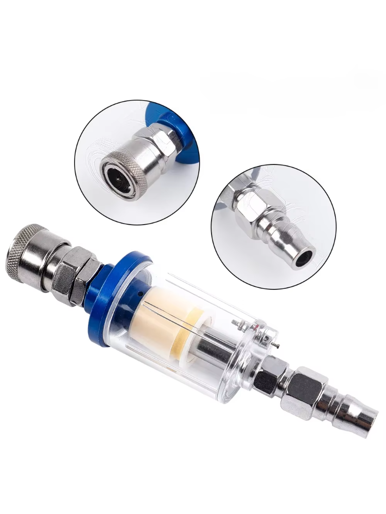 エアオイル水セパレーターフィルターキット 1/4インチネジ式 - Spray Gun Air Compressor Kit のレビューと価格