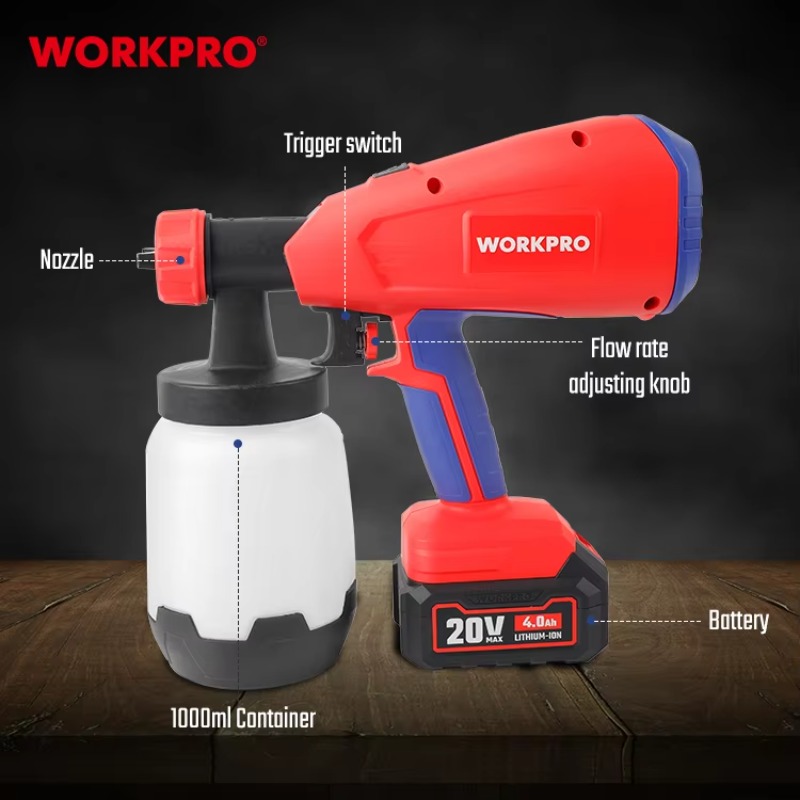 20Vコードレス電動塗装機、ポータブル電動塗装ガン、1000 - Cordless Paint Sprayer 20V のレビューと価格