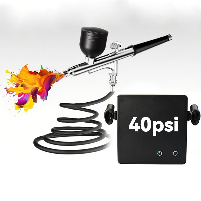 T001Aエアブラシペイントスプレーガンキット、塗装用エアコ - Spray Gun Air Compressor Kit のレビューと価格