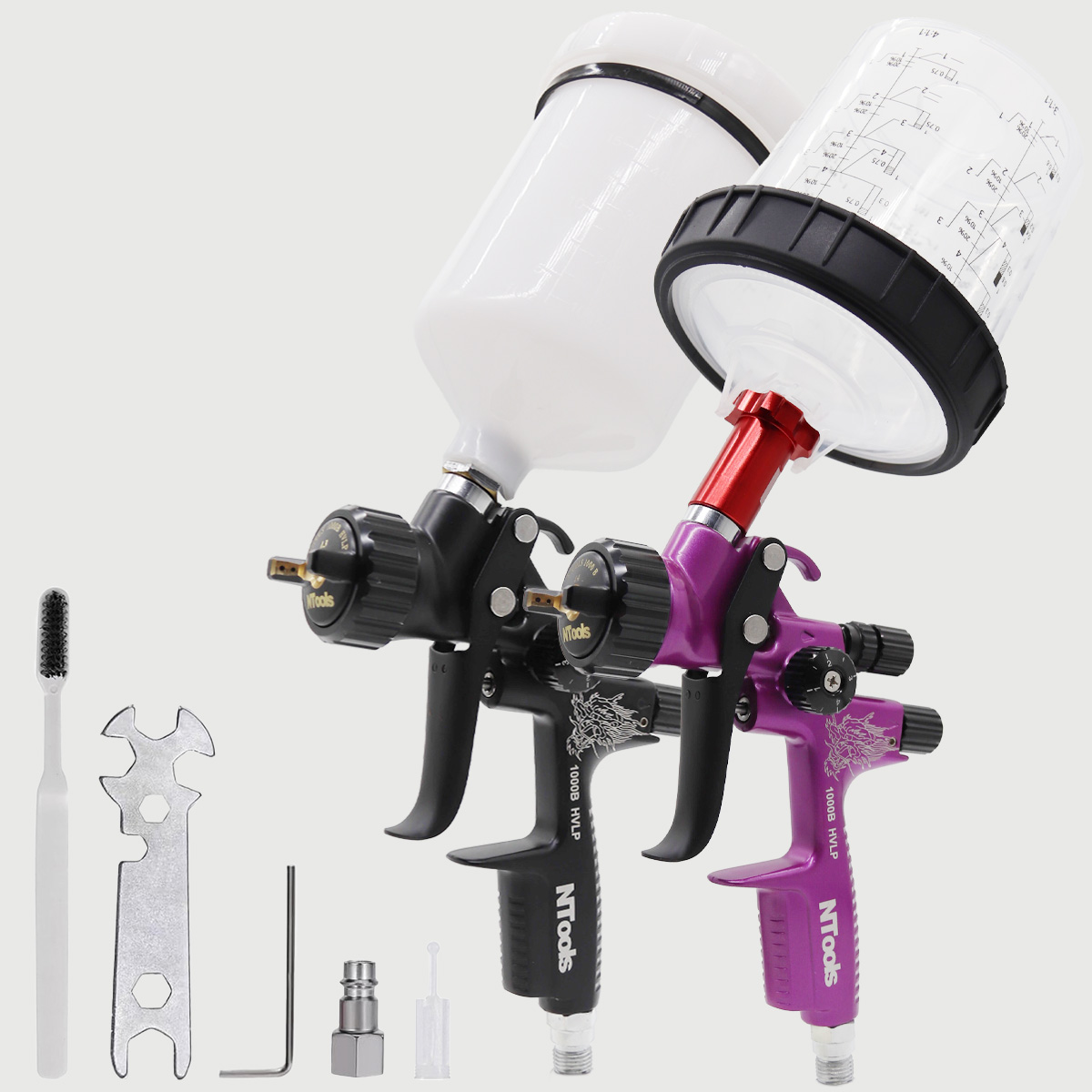 1.3mmペイントスプレーガンと1.4mm HVLPダブルス - Hvlp Spray Gun Gravity Feed のレビューと価格