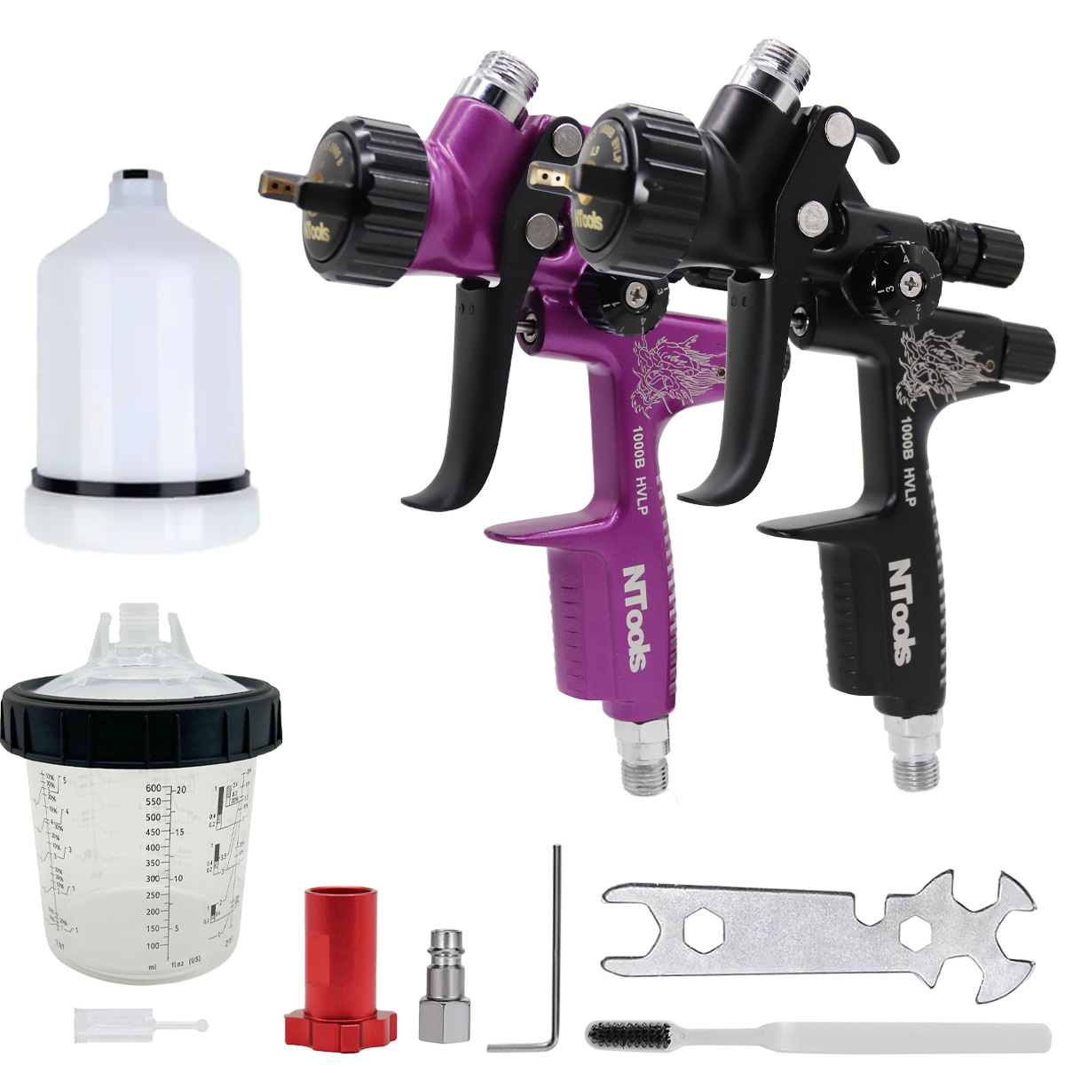 1.3mmペイントスプレーガンと1.4mm HVLPダブルス - Hvlp Spray Gun Gravity Feed のレビューと価格