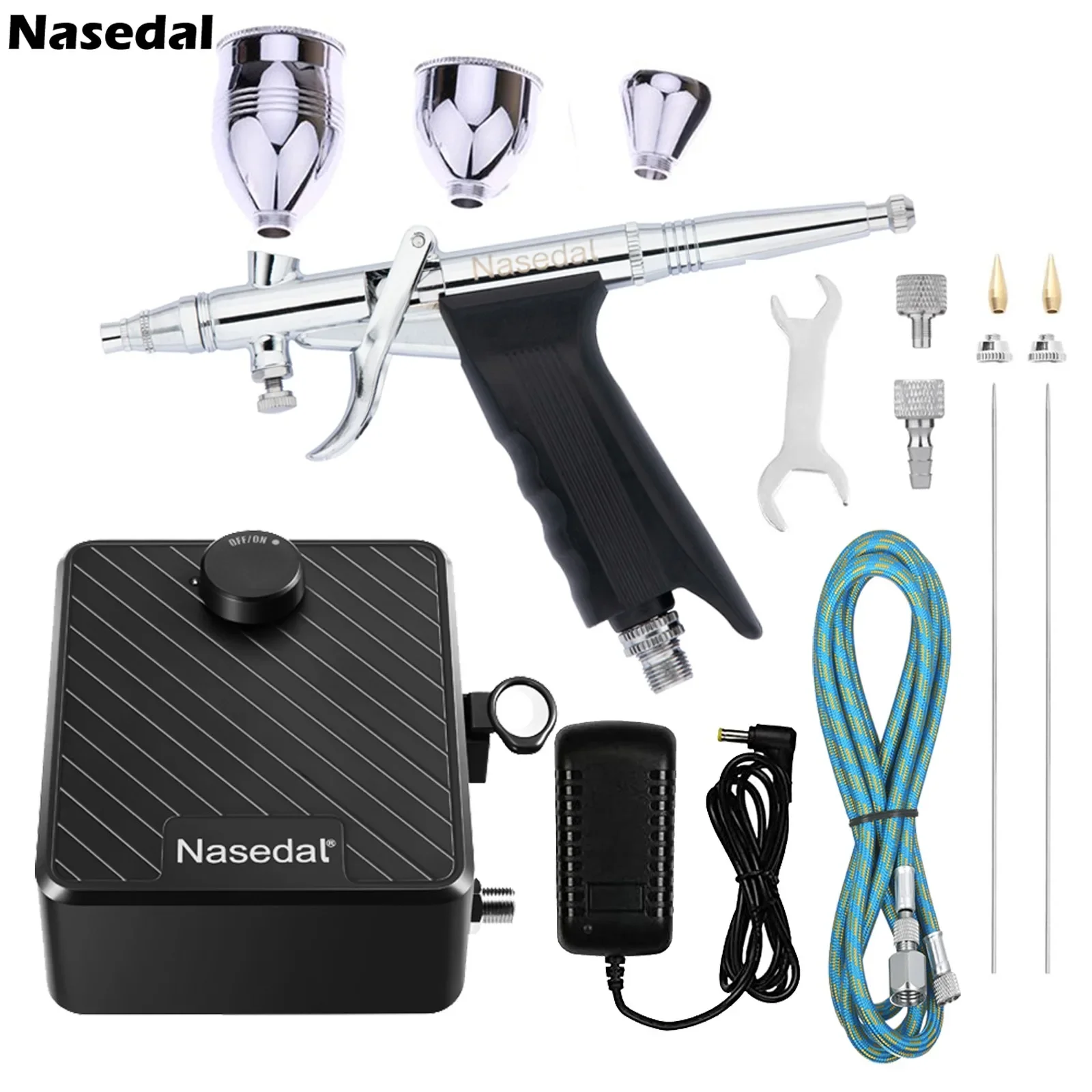 ナセダル エアブラシ エアコンプレッサーキット オートストッ - Spray Gun Air Compressor Kit のレビューと価格
