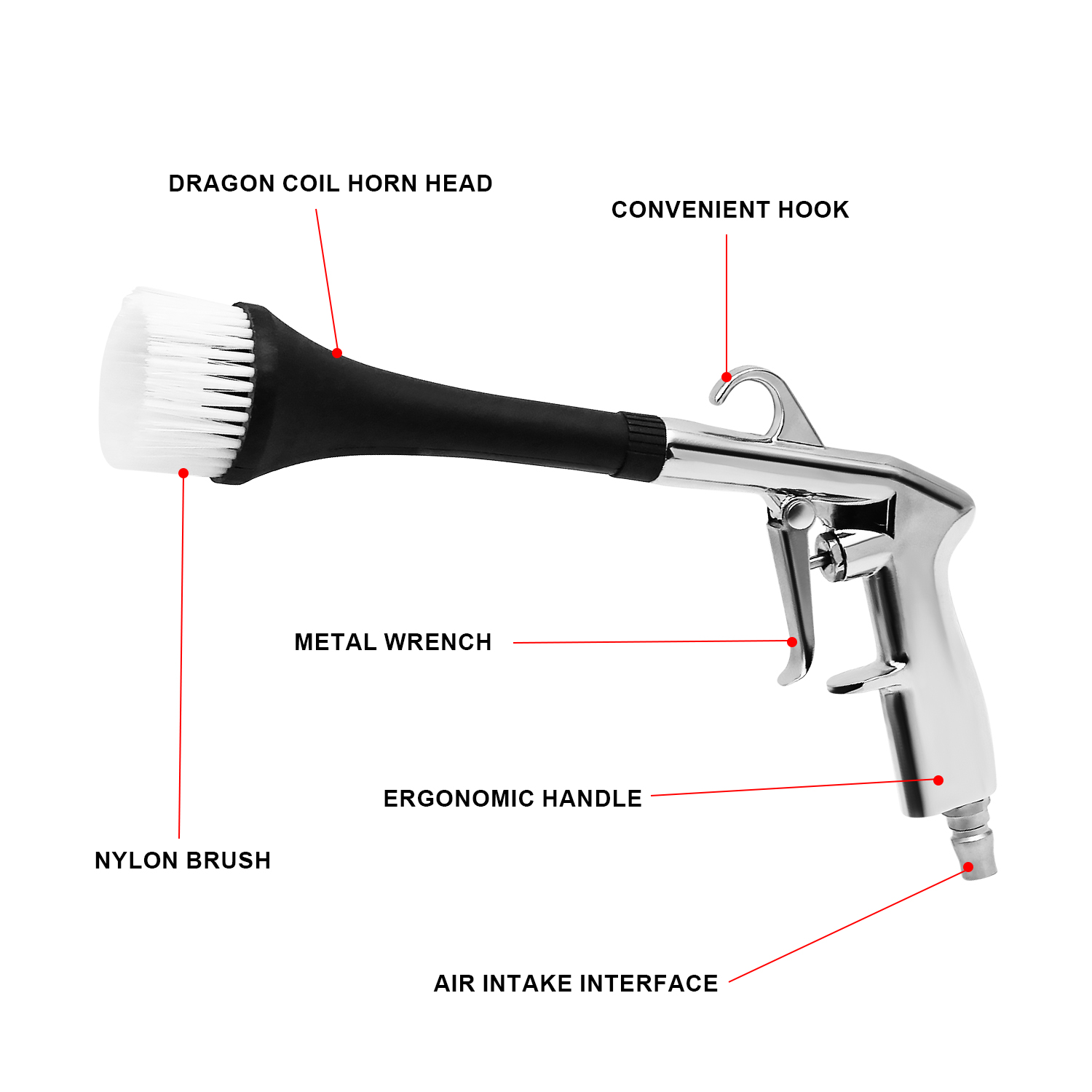 1個のアルミニウム合金製カーディテーリングガン、高圧1/4イ - Spray Gun Cleaning Kit のレビューと価格
