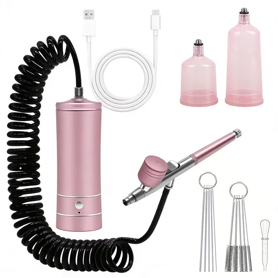 ポータブルエアブラシキット、コンプレッサー付き、エアブラシの - Spray Gun Air Compressor Kit のレビューと価格