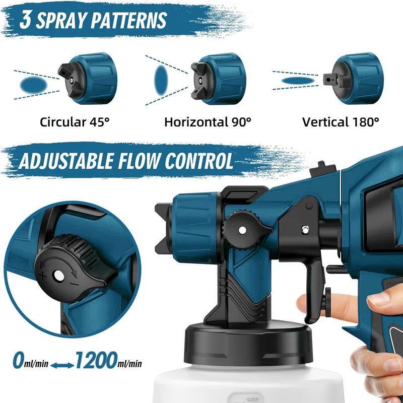 800W 1400ml電動スプレーガン HVLP塗装機 4つ - Electric Paint Sprayer 800W のレビューと価格