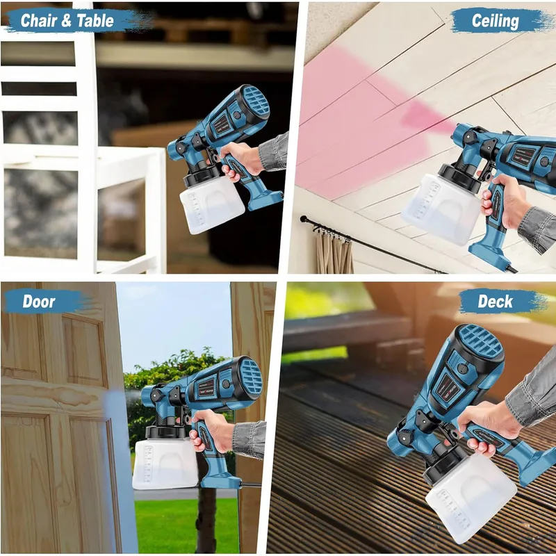800W 1400ml電動スプレーガン HVLP塗装機 4つ - Electric Paint Sprayer 800W のレビューと価格