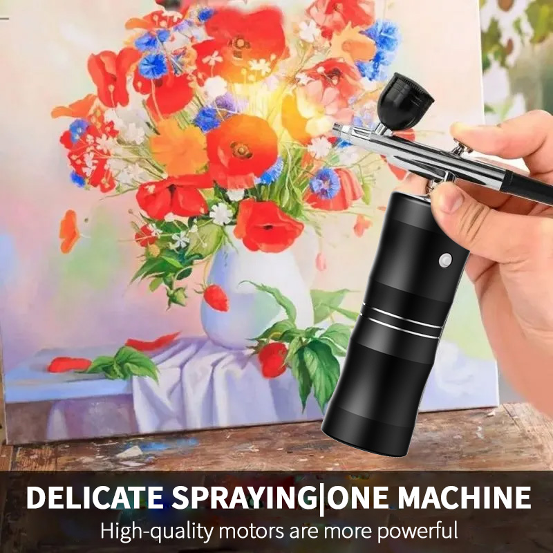 酸素スプレー ミニエアコンプレッサーキット エアブラシ スプ - Spray Gun Air Compressor Kit のレビューと価格