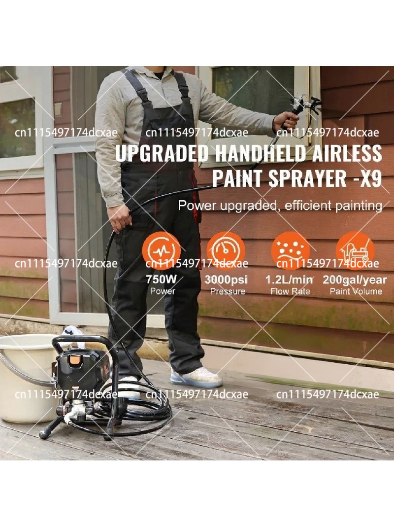 950Wの電動エアレス塗装機。3000PSIの高圧で、家庭用 - Airless Paint Sprayer 3000Psi のレビューと価格