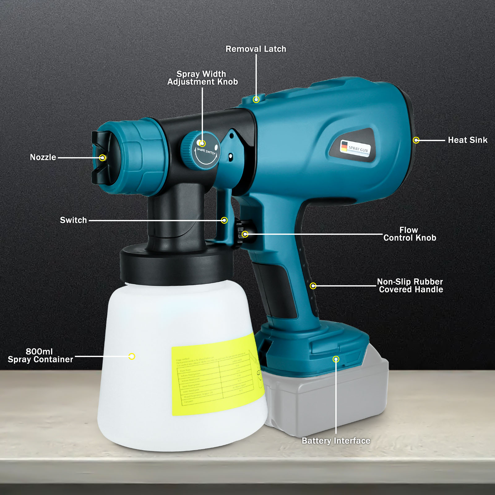 コードレス電気塗装スプレーガン,18V, 20Vバッテリー, - Cordless Paint Sprayer 20V のレビューと価格
