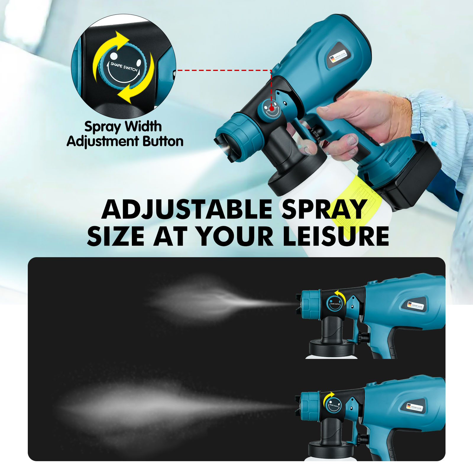 コードレス電気塗装スプレーガン,18V, 20Vバッテリー, - Cordless Paint Sprayer 20V のレビューと価格